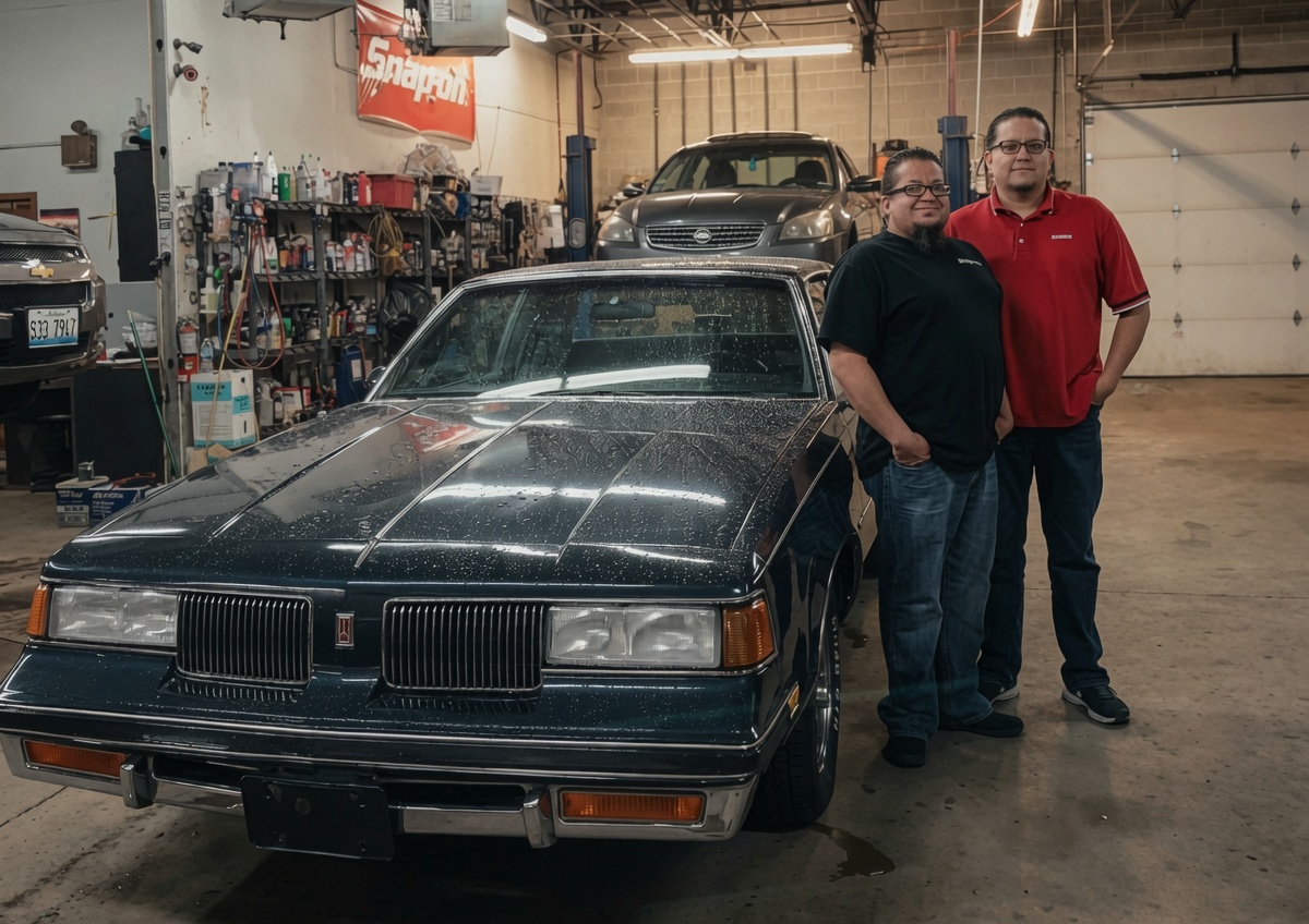 Nefty today with the iconic Cutlass Supreme at his shop